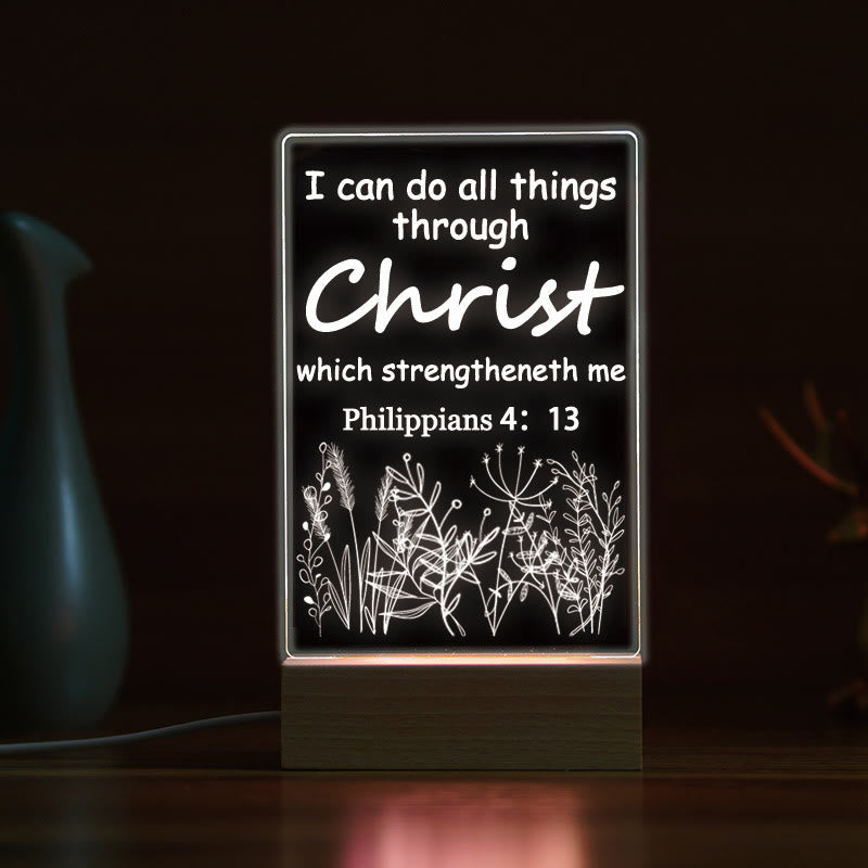 Christianartworkshop Spiritual Bible Verse Serenity Night Light: Divine Promises in Light - D - image 4