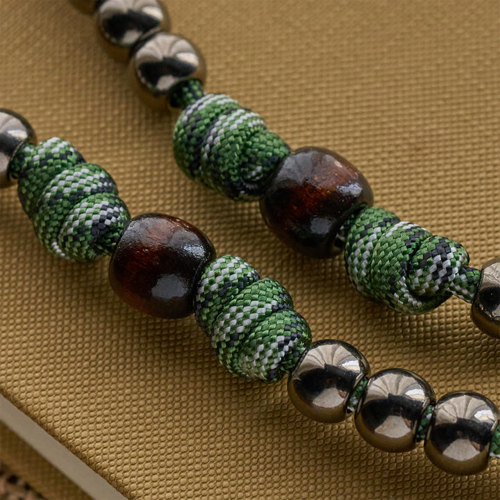 Christianartworkshop Rugged Metallic Beads Paracord Blessing Rosary: Shielded by Holy Spirit and Divine Mercy - image 7