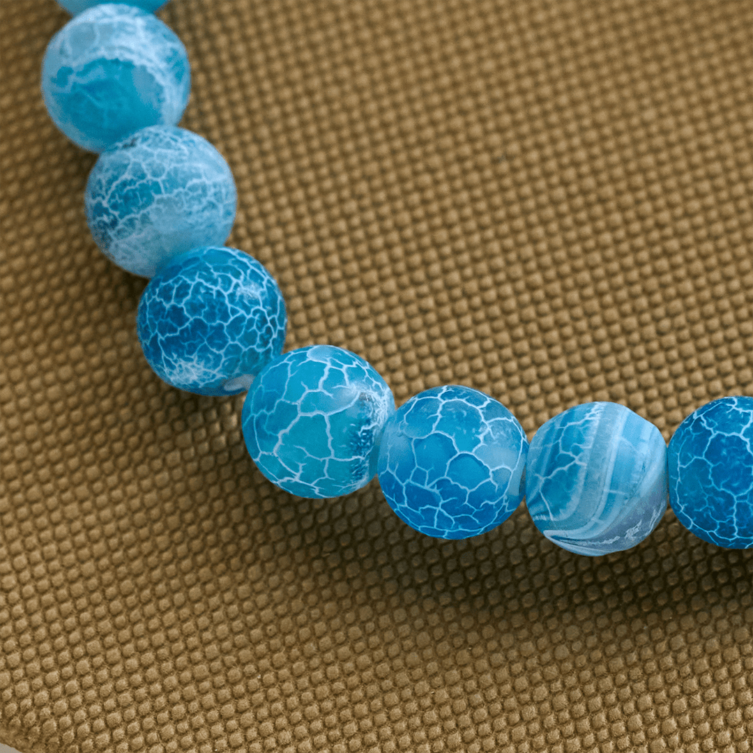 Christianartworkshop Waves of Grace Shark Guardian Cross Bracelet with Natural Volcanic Agate Stones - image 4