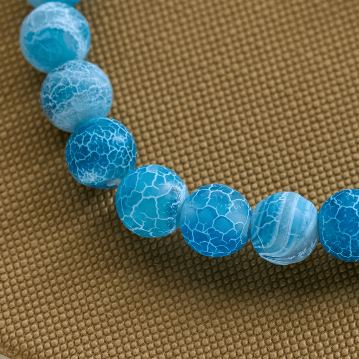Christianartworkshop Waves of Grace Shark Guardian Cross Bracelet with Natural Volcanic Agate Stones - image 4