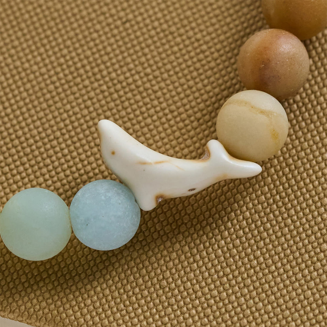 Christianartworkshop Ocean Grace Dolphin Blessing Bracelet with Natural Malachite and Ichthys Charm - image 5