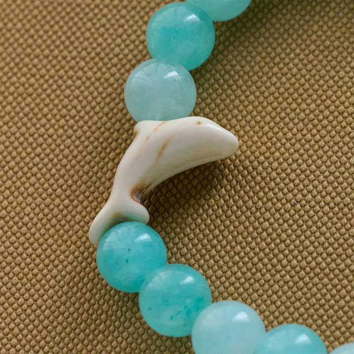 Christianartworkshop Ocean Grace Dolphin Blessing Bracelet with Natural Malachite and Ichthys Charm - image 23