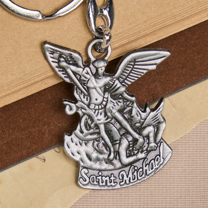 Christianartworkshop Shield Against Evil St. Michael the Archangel Keychain - image 4