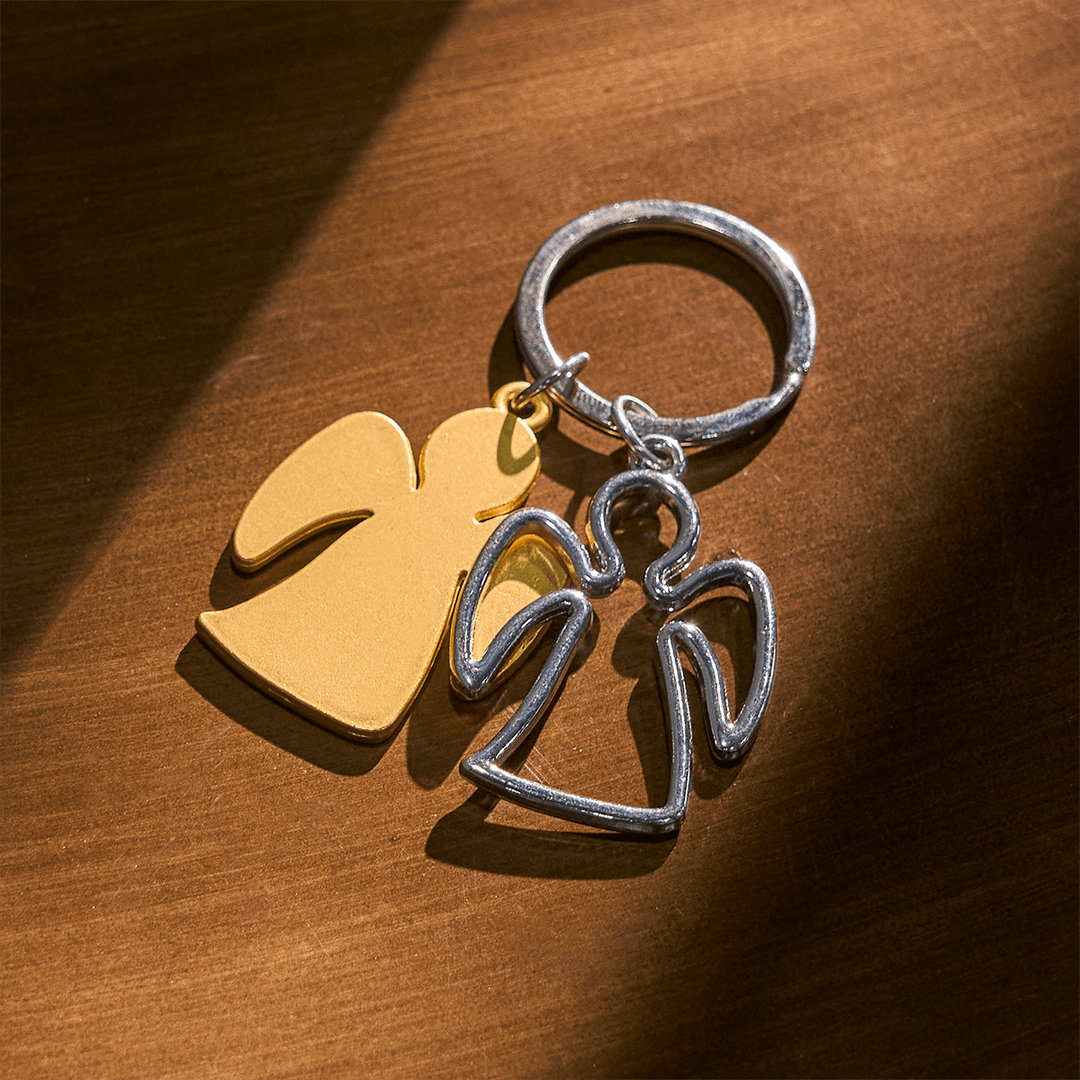 Christianartworkshop Divine Watch Over You Guardian Angel by Your Side Keychain - image 8