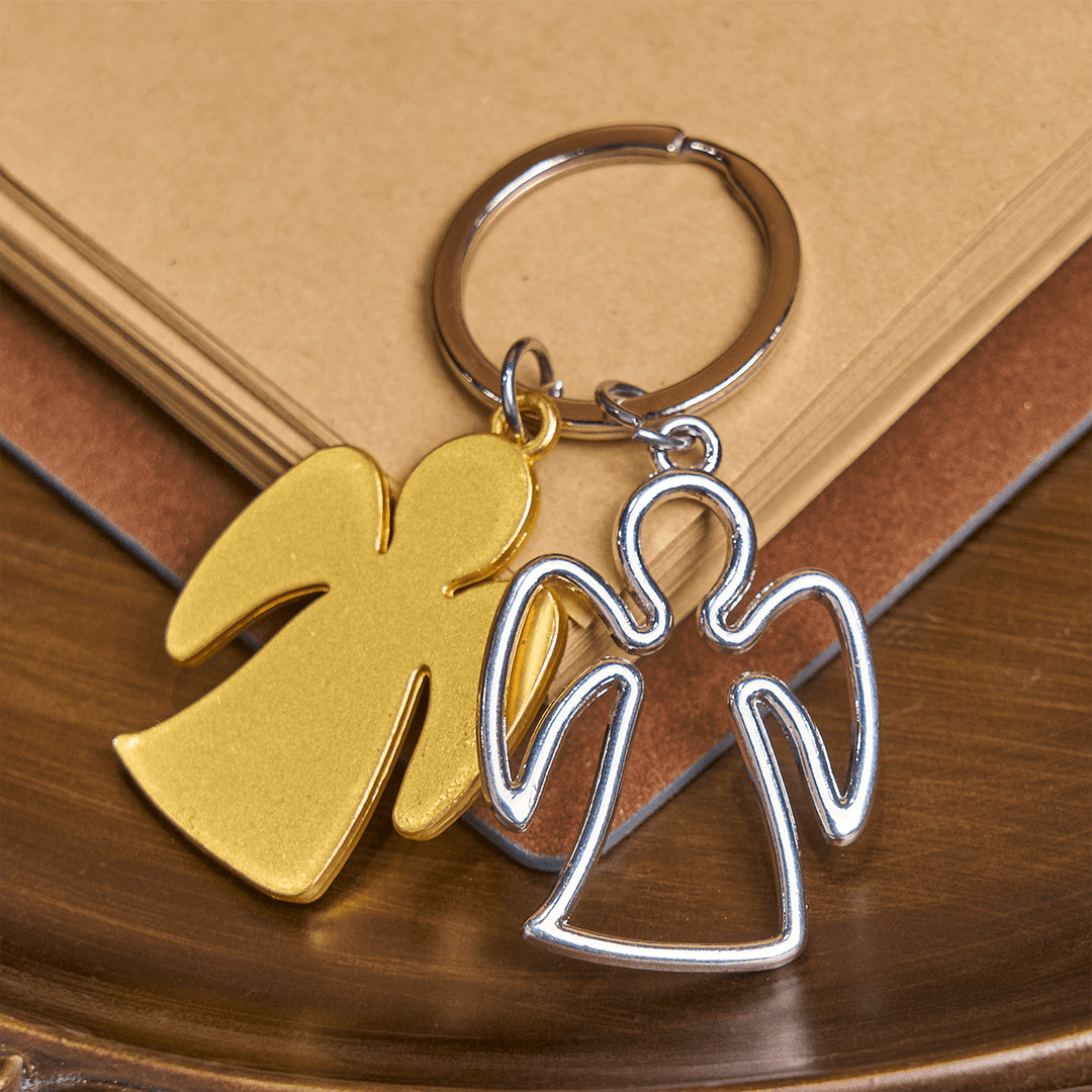 Christianartworkshop Divine Watch Over You Guardian Angel by Your Side Keychain - Solid Style - image 1
