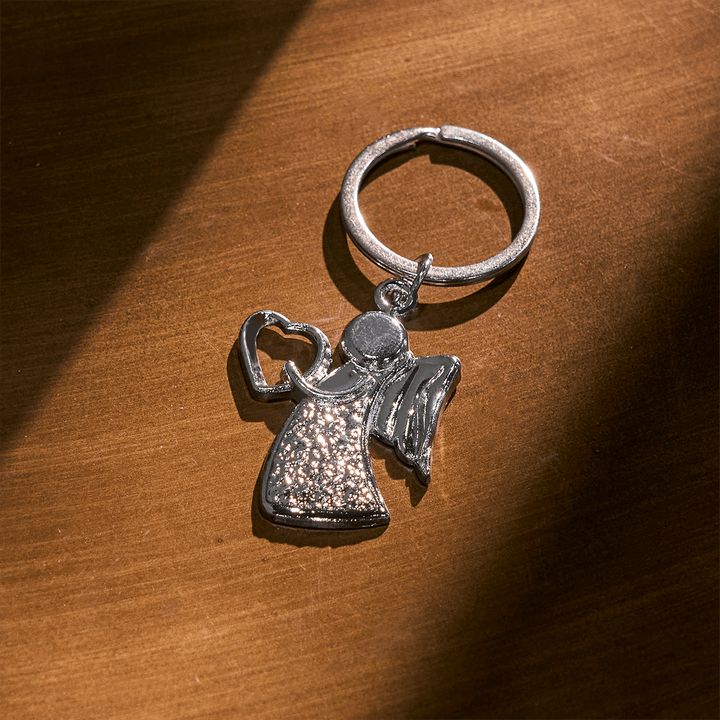 Christianartworkshop Guardian Angel Embracing Love Rainbow Glow Keychain of Faith - image 8