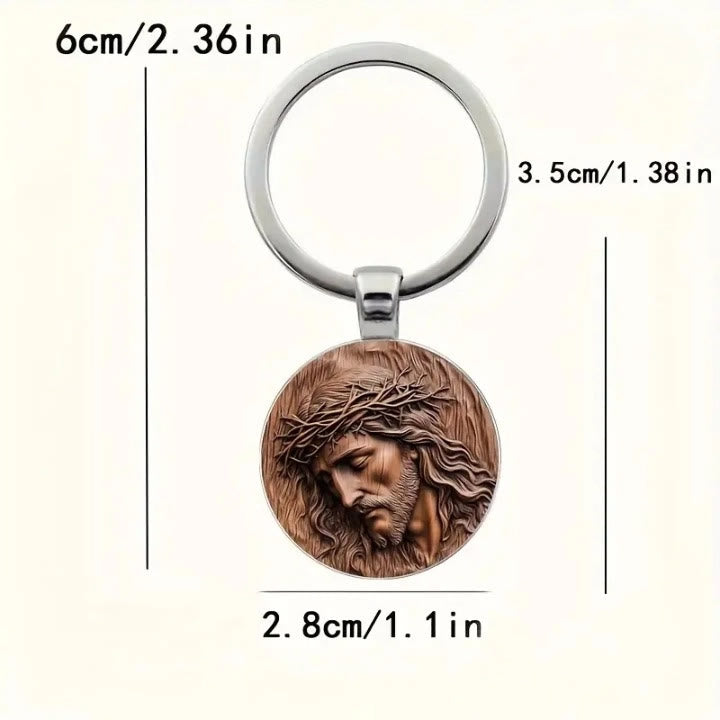 Christianartworkshop Jesus Crown of Thorns Keychain: A Sacred Token of Protection - image 3