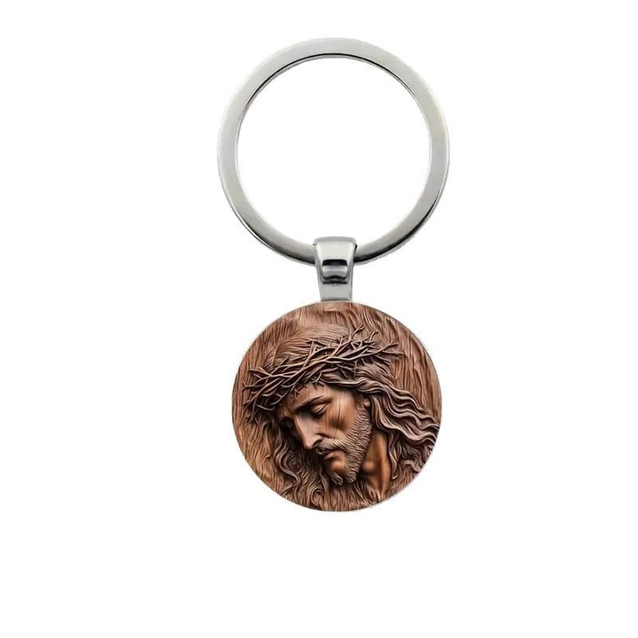 Christianartworkshop Jesus Crown of Thorns Keychain: A Sacred Token of Protection - image 5
