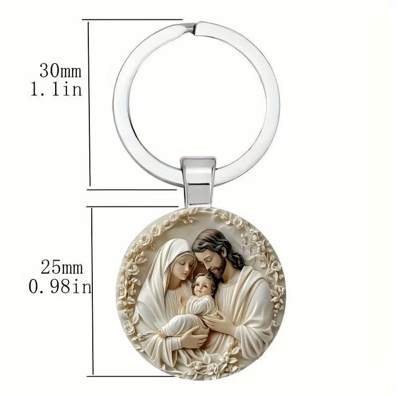 Christianartworkshop Holy Family Circular Keychain: Carry Love and Faith Everywhere - image 4