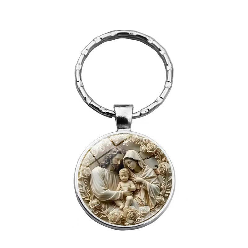 Christianartworkshop Holy Family Circular Keychain: Carry Love and Faith Everywhere - image 5