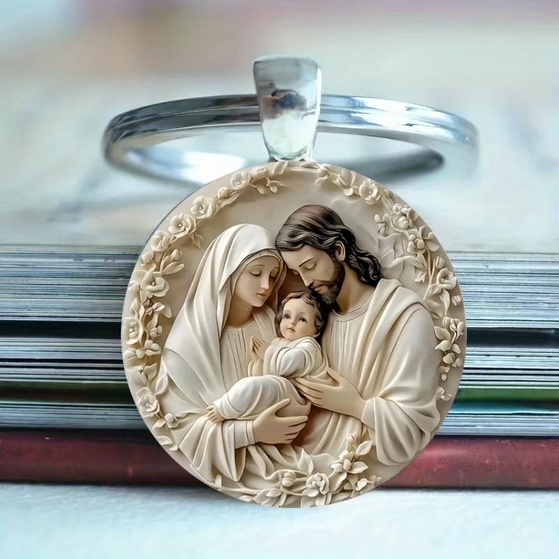 Christianartworkshop Holy Family Circular Keychain: Carry Love and Faith Everywhere - image 2