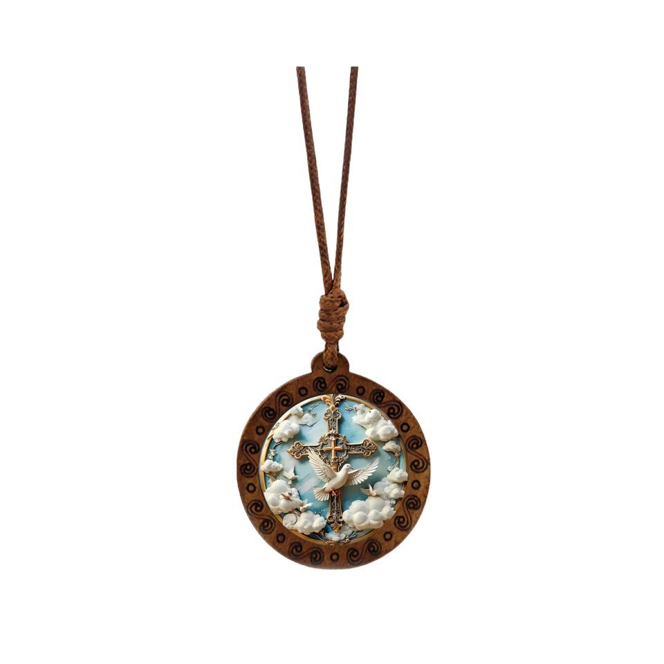 Christianartworkshop Holy Spirit Dove & Cross Necklace: A Visual Expression of Devout Faith - image 4