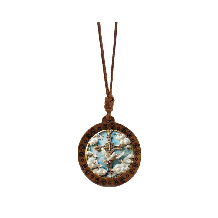 Christianartworkshop Holy Spirit Dove & Cross Necklace: A Visual Expression of Devout Faith - image 4