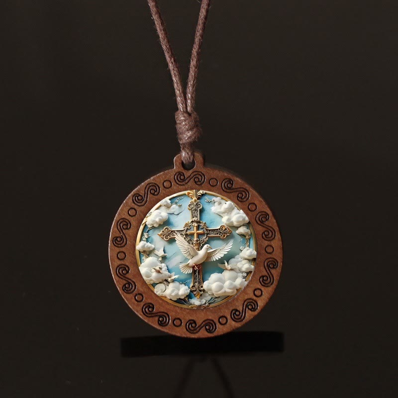 Christianartworkshop Holy Spirit Dove & Cross Necklace: A Visual Expression of Devout Faith - image 3