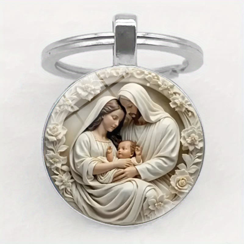 Christianartworkshop Carry the Blessings of the Holy Family Keychain - image 2