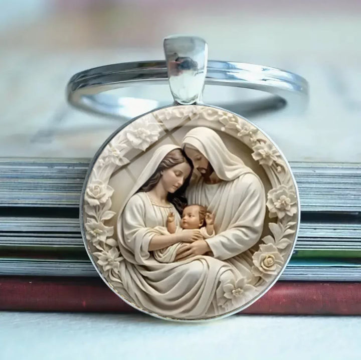 Christianartworkshop Carry the Blessings of the Holy Family Keychain - image 5