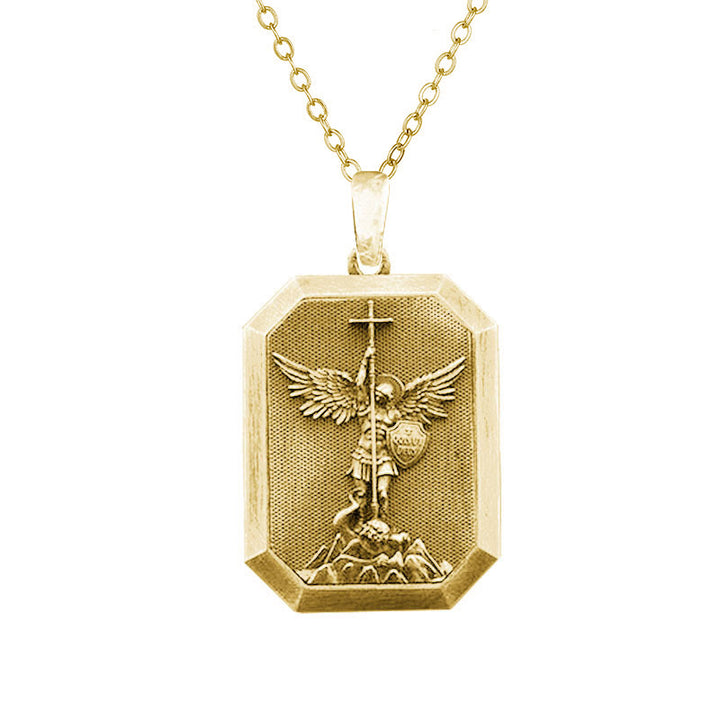 Christianartworkshop Faith Warrior St.Michael the Archangel Necklace: Strength in Every Battle - Golden - image 5