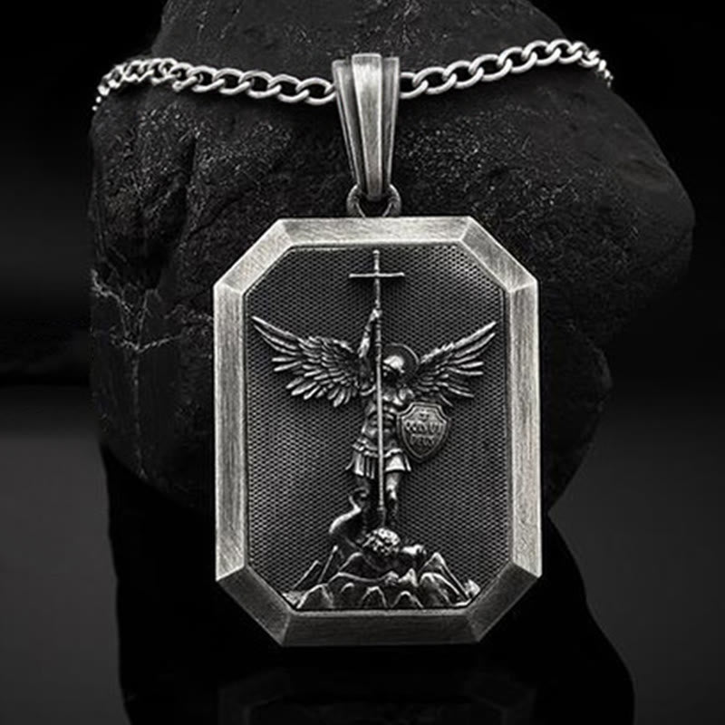 Christianartworkshop Faith Warrior St.Michael the Archangel Necklace: Strength in Every Battle - image 3