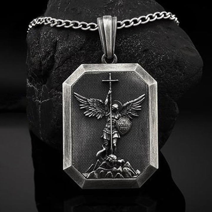 Christianartworkshop Faith Warrior St.Michael the Archangel Necklace: Strength in Every Battle - image 3