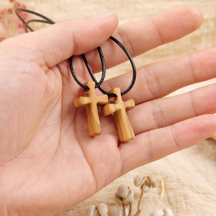 Christianartworkshop Wooden Cross Pendant Necklace : Christian Faith Jewelry - image 1