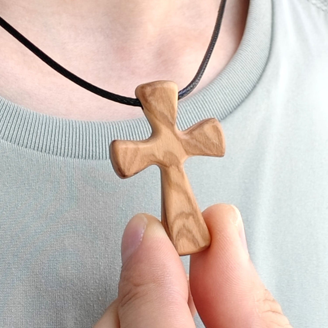 Christianartworkshop Wooden Cross Pendant Necklace : Christian Faith Jewelry - Large Size - image 4