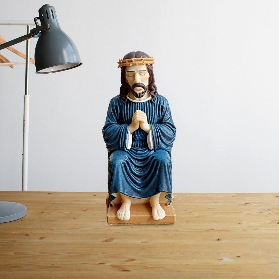 Christianartworkshop Classic Resin Praying Jesus with Thorn Crown Figure: A Timeless Faithful Companion for Home & Office - image 4