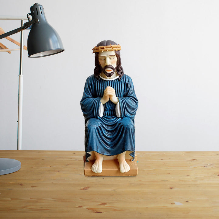 Christianartworkshop Classic Resin Praying Jesus with Thorn Crown Figure: A Timeless Faithful Companion for Home & Office - image 4