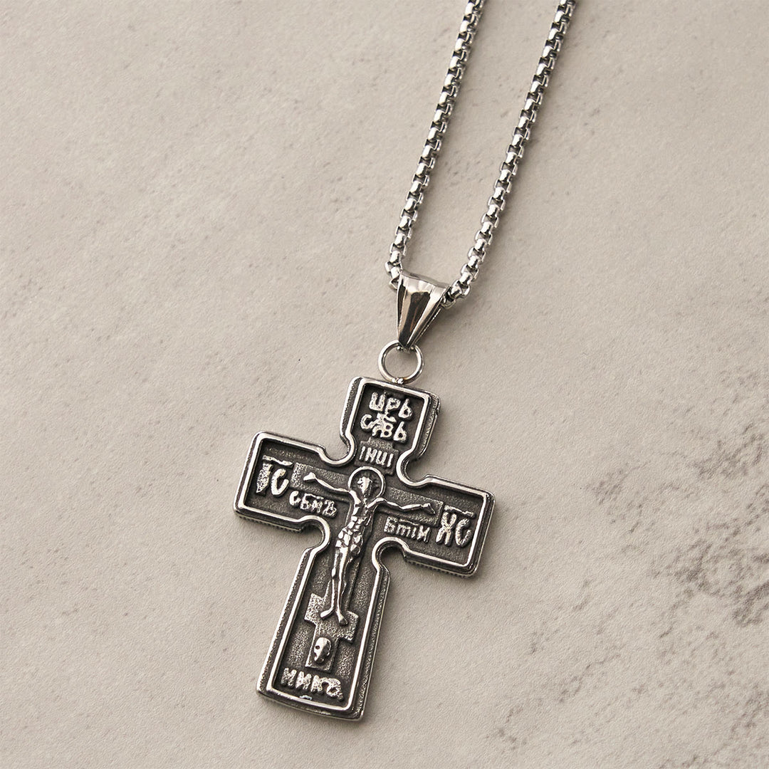 FREE Today: Vintage Titanium Steel Orthodox Crucifix Necklace Series: Multiple Styles of Faith and Devotion - image 6