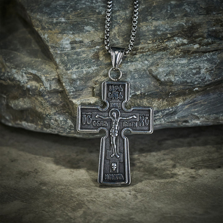FREE Today: Vintage Titanium Steel Orthodox Crucifix Necklace Series: Multiple Styles of Faith and Devotion - image 4