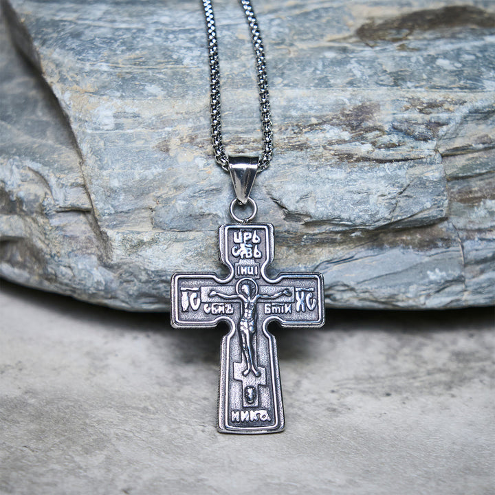 FREE Today: Vintage Titanium Steel Orthodox Crucifix Necklace Series: Multiple Styles of Faith and Devotion - image 2