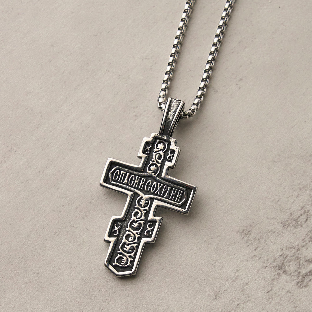 Christianartworkshop Two-Color Orthodox Crucifix Necklace with Profound Spiritual Meaning - image 7