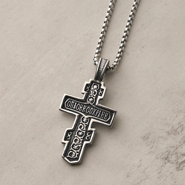 Christianartworkshop Two-Color Orthodox Crucifix Necklace with Profound Spiritual Meaning - image 7