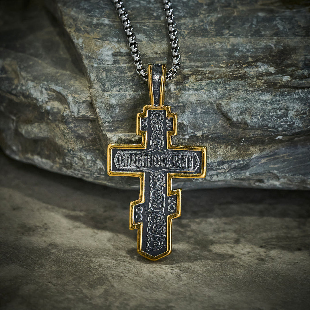 Christianartworkshop Two-Color Orthodox Crucifix Necklace with Profound Spiritual Meaning - image 13