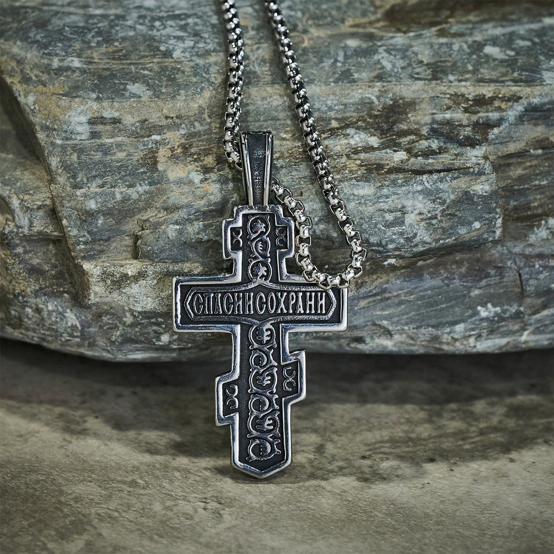 Christianartworkshop Two-Color Orthodox Crucifix Necklace with Profound Spiritual Meaning - image 5
