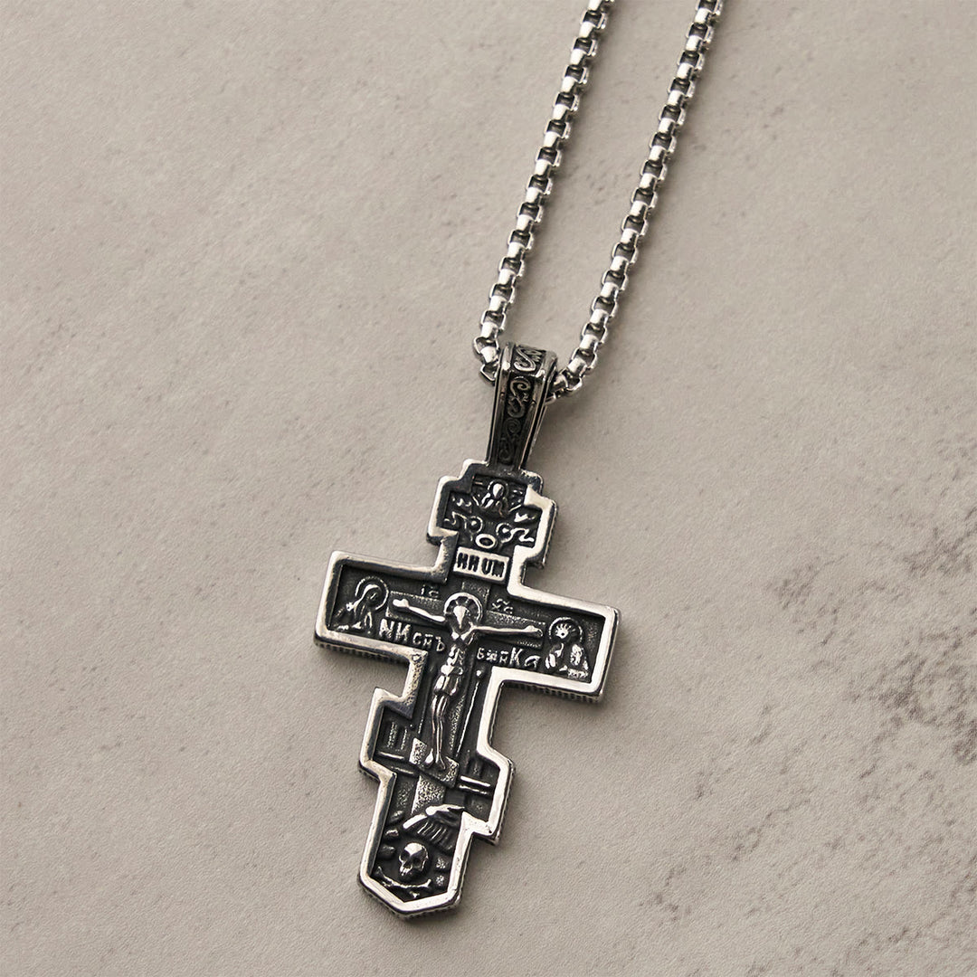 FREE Today: Vintage Titanium Steel Orthodox Crucifix Necklace Series: Multiple Styles of Faith and Devotion - image 38