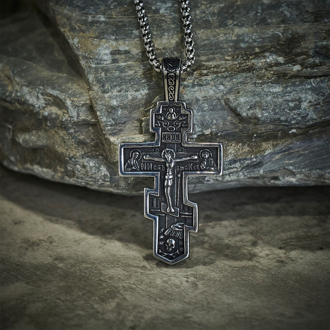 FREE Today: Vintage Titanium Steel Orthodox Crucifix Necklace Series: Multiple Styles of Faith and Devotion - image 34