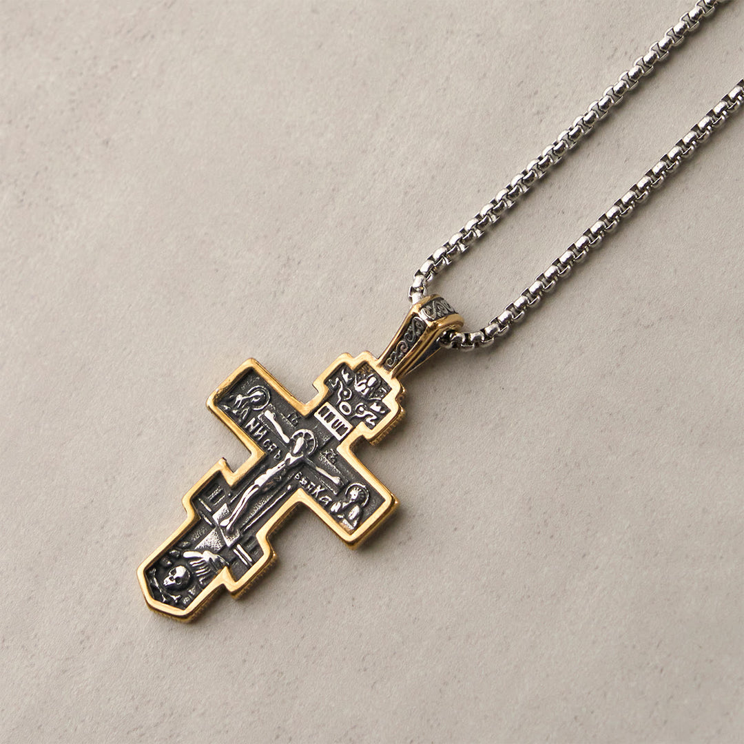 FREE Today: Vintage Titanium Steel Orthodox Crucifix Necklace Series: Multiple Styles of Faith and Devotion - image 46
