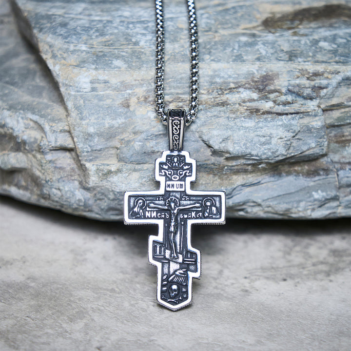 FREE Today: Vintage Titanium Steel Orthodox Crucifix Necklace Series: Multiple Styles of Faith and Devotion - image 36