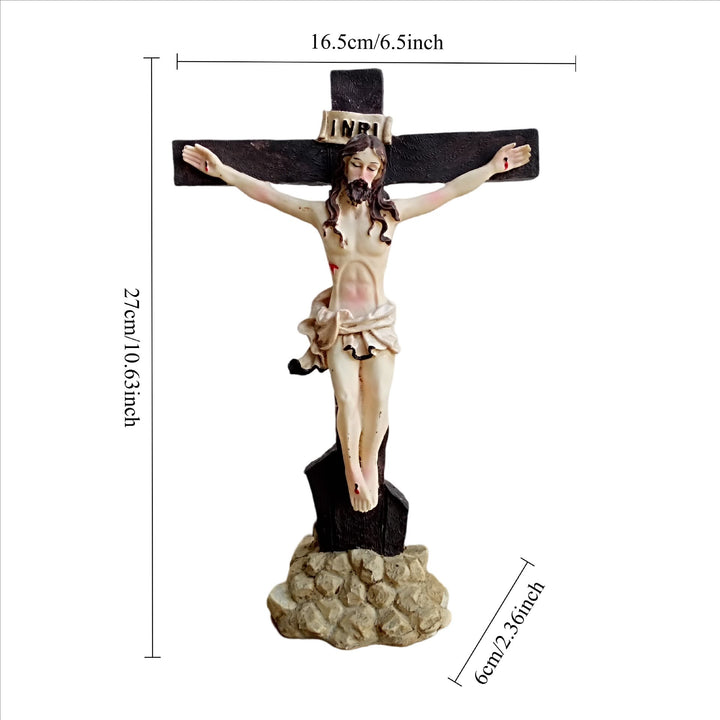 Christianartworkshop Classic Resin Crucifix Desktop Ornament: Timeless Symbol of Faithful Devotion - image 4