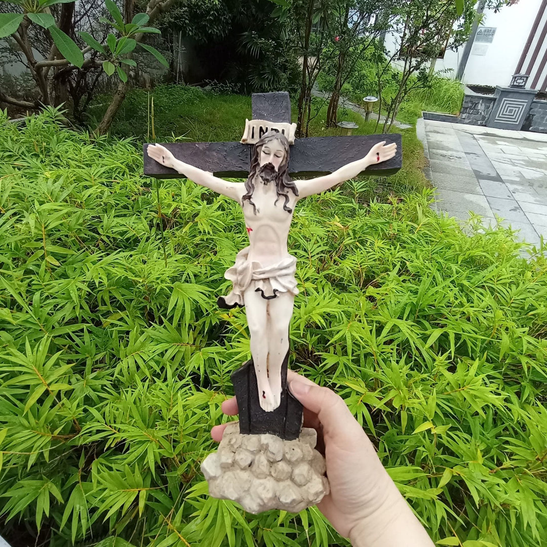 Christianartworkshop Classic Resin Crucifix Desktop Ornament: Timeless Symbol of Faithful Devotion - image 3