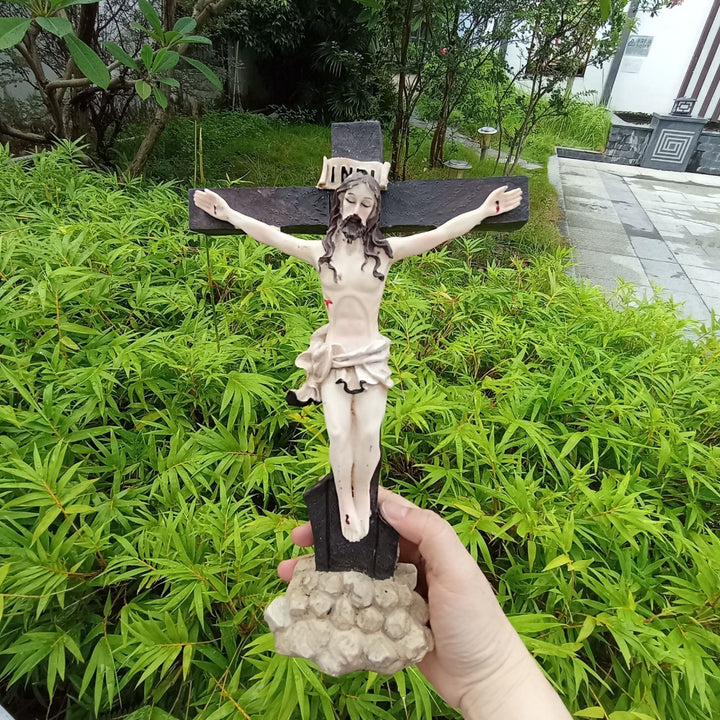 Christianartworkshop Classic Resin Crucifix Desktop Ornament: Timeless Symbol of Faithful Devotion - image 3