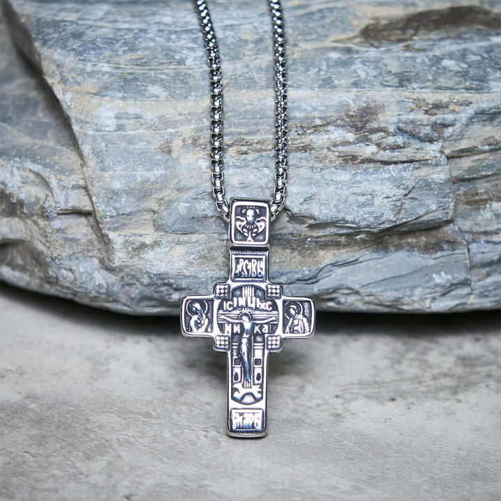 FREE Today: Vintage Titanium Steel Orthodox Crucifix Necklace Series: Multiple Styles of Faith and Devotion - image 10