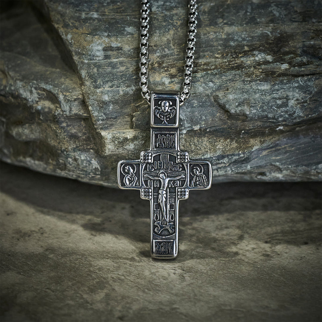 FREE Today: Vintage Titanium Steel Orthodox Crucifix Necklace Series: Multiple Styles of Faith and Devotion - image 12