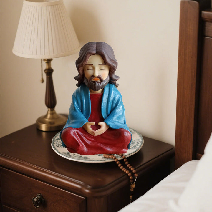 Christianartworkshop Classic Resin Meditating Jesus Statue: Rare Emblem of Devout Spiritual Focus - image 2