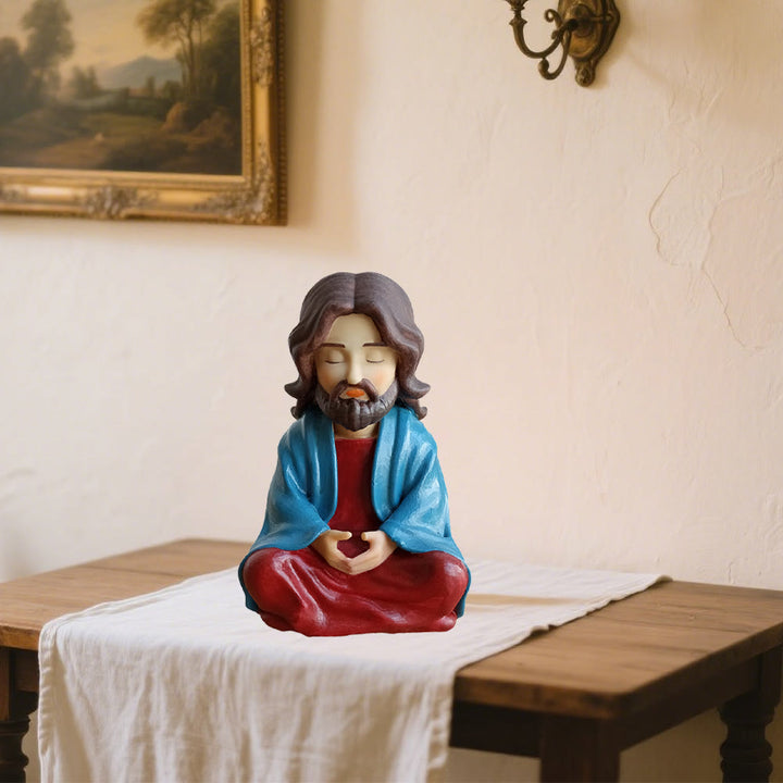 Christianartworkshop Classic Resin Meditating Jesus Statue: Rare Emblem of Devout Spiritual Focus - image 5