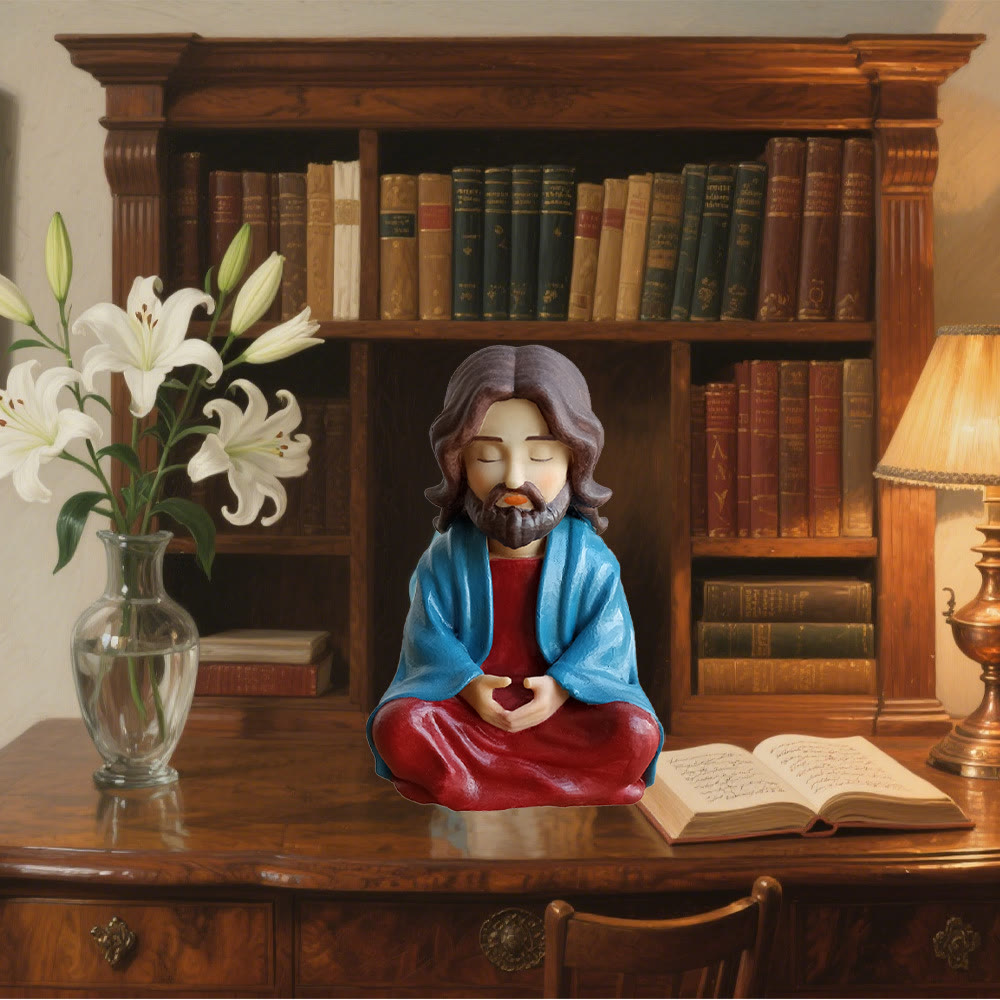 Christianartworkshop Classic Resin Meditating Jesus Statue: Rare Emblem of Devout Spiritual Focus - Resin - image 0