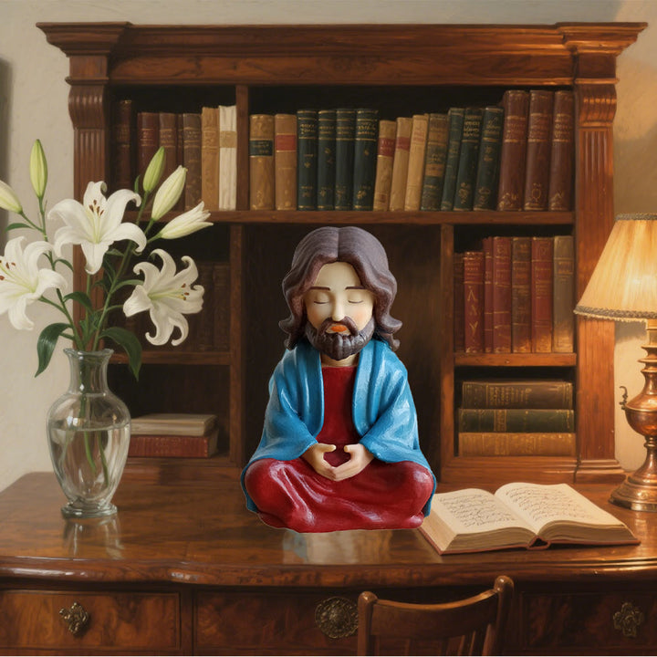 Christianartworkshop Classic Resin Meditating Jesus Statue: Rare Emblem of Devout Spiritual Focus - Resin - image 0