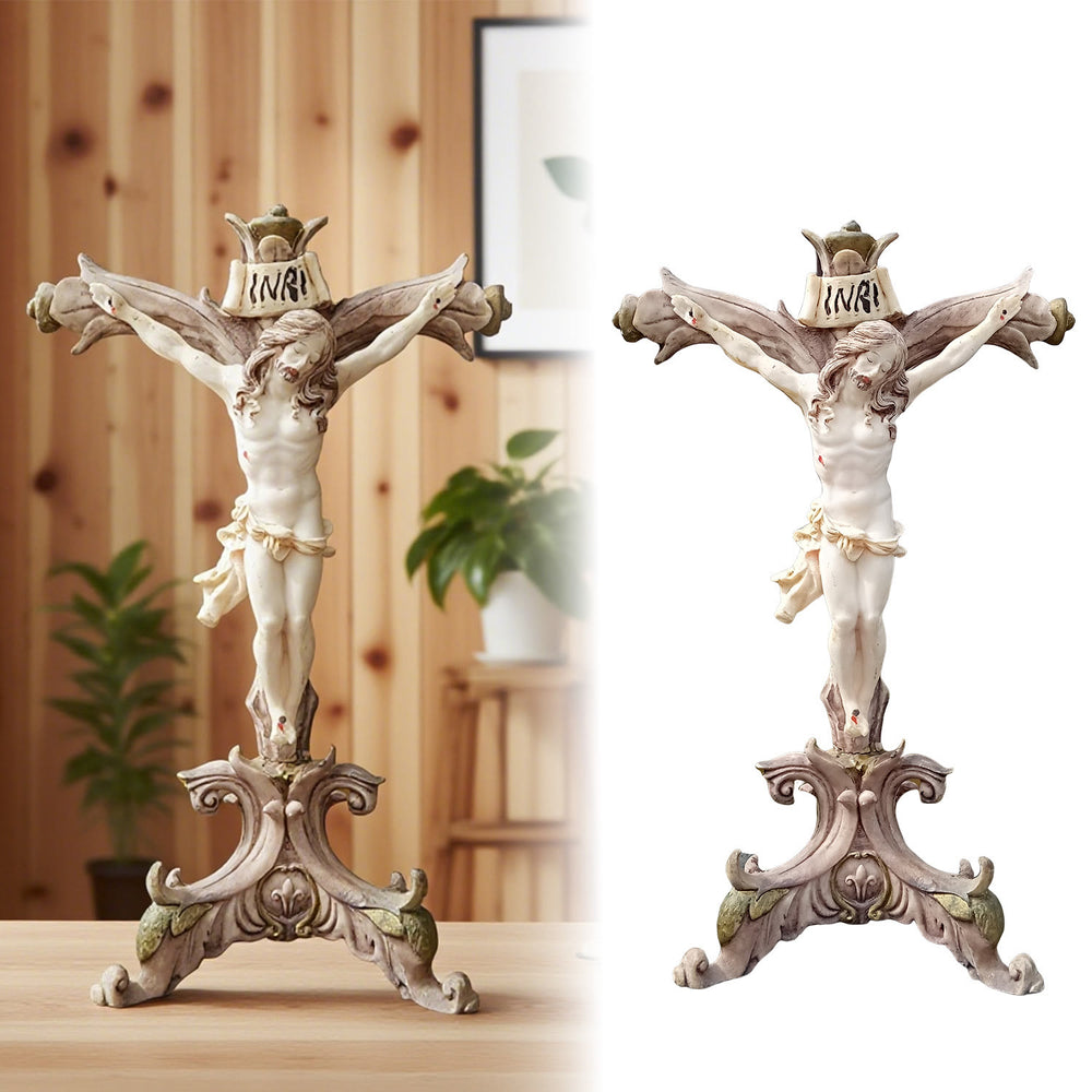Christianartworkshop Classic Resin Crucifix Jesus Figure: Uncommon Badge of Steadfast Conviction - image 1