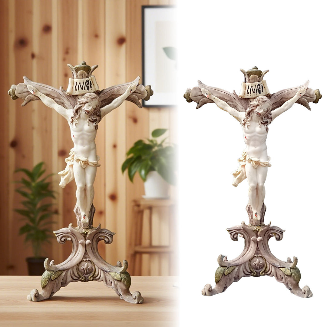 Christianartworkshop Classic Resin Crucifix Jesus Figure: Uncommon Badge of Steadfast Conviction - image 1