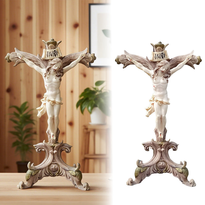 Christianartworkshop Classic Resin Crucifix Jesus Figure: Uncommon Badge of Steadfast Conviction - image 1